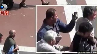 Hoti extrem de violenti. Victima este incercuita de talhari si jefuita in mare stil