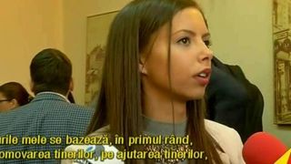 Ea este cel mai tanar deputat din Parlamentul Romaniei. Are numai 24 de ani si planuri mari pentru tara