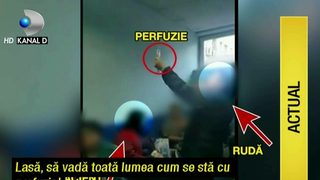 VIDEO Imagini incredibile intr-un spital din Pitesti! Nu au avut destule paturi si nici stative sa ii puna perfuzia, iar doctorii au apelat la rude pentru ajutor!