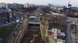 Vezi cum arata lucrarile la pasajul rutier subteran de la Piata Sudului! Filmare cu drona deasupra santierului