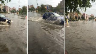 Prapad la Constanta! Mai multe strazi au fost inundate in urma unei ploi torentiale! Imagini din oras!