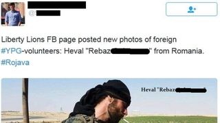 Rebaz apare pe mai multe dintre conturile unitatilor de lupta kurde