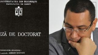 Victor Ponta isi poate pierde joi titlul de doctor