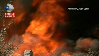 Incendiu la un depozit de electrocasnice din Apahida
