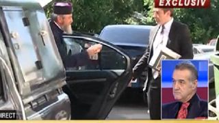 In fata DNA, mitropolitul a coborat din limuzina sa (captura Romania TV)