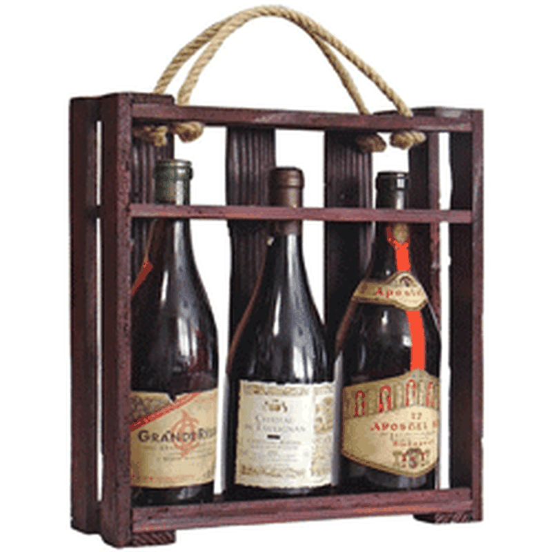 Cutie cu 3 sticle cu vin