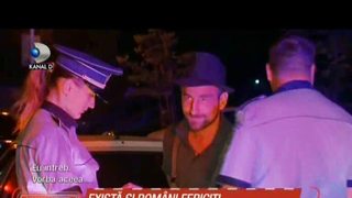 Parea o altercatie in trafic, la semafor. Soferul, oprit de politisti, a facut un adevarat show de comedie: "Eu sunt mai caterinca asa"