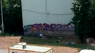 Asa se munceste in Romania. In Drumul Taberei lucratorii au inchis un bulevard, dar toti s-au bagat sa doarma la umbra. Imagini care vorbesc de la sine