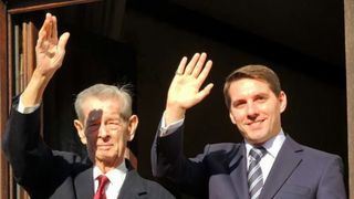 Regele Mihai, alaturi de nepotul sau, in urma cu cativa ani, cand ambii se aflau in Romania