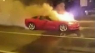 Un barbat din Braila a scapat ca prin minune, dupa ce masina pe care o conducea a luat foc