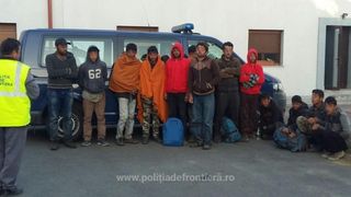 Migranti prinsi in timp ce incercau sa intre ilegal in Romania. Acestia, majoritatea copii, au fost gasiti ascunsi in culturile agricole