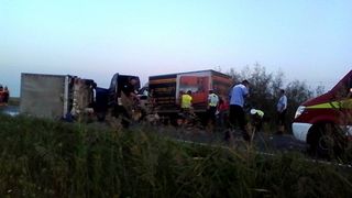 Accident grav in Galati. Planul ROSU de interventie a fost activat, dupa ce 18 persoane au fost ranite