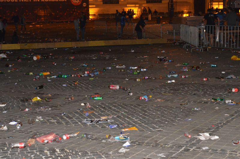 Asa arata Piata Mare din Sibiu, dupa concert