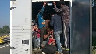 16 imigranti veniti din Romania au incercat sa intre in Anglia. Camionul era condus de un sofer roman