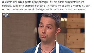 A vorbit in termeni duri despre homosexuali, pe contul lui de Facebook