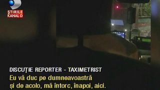 Imagini incredibile in centrul Capitalei. Ce a facut un taximetrist dupa ce a fost rugat sa deschida aparatul de taxat