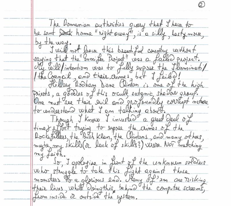 Aceasta este scrisoarea despre care se presupune ca i-ar apartine lui Guccifer