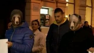 Sute de oameni au iesit pe strazile Sibiului in semn de protest fata de uciderea puiului de urs. Oamenii si-au strigat nemultumirea fata de reactia autoritatilor: "Rusine, rusine, rusine sa va fie!"