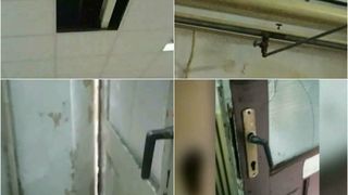 Conditii de cosmar la facultatea de Inginerie Aerospatiala din Capitala! Tavanul este ciuruit, peretii stau sa cada si gandacii misuna pe coridoare