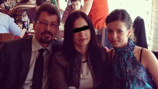 Ioan Mares, alaturi de fiica si de sotia lui