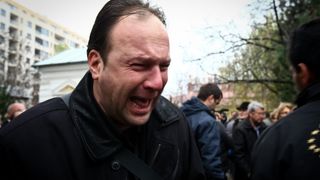 Alexandru Briban, la inmormantarea sotiei sale