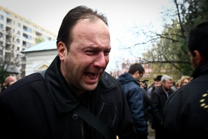 Alexandru Briban, la inmormantarea sotiei sale