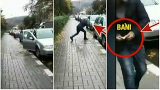 Imagini halucinante! Au spart o masina si au transmis live pe Facebook tot momentul