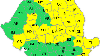 Codul galben de vant, mentinut in 28 de judete si ridicat pentru Bucuresti si 13 judete din vestul si sudul tarii