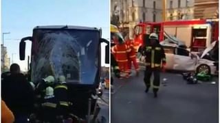 Autocar in care se aflau 46 de cetateni romani, implicat intr-un accident in Ungaria