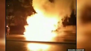 I-a luat foc masina in timp ce conducea in trafic. Cum a reusit sa se salveze soferul din Timisoara