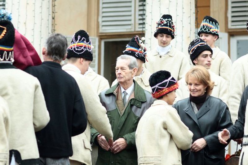 Anii trecuti, Regele Mihai era cel care primea colindatorii la Savarsin