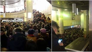 Ninsoarea abundenta a produs haos si in subteran. Aglomeratie de nedescris la statia de metrou Piata Victoriei