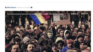 Protestele din Romania, in presa internationala. Publicatii importante abordeaza problema adoptarii Ordonantei de Urgenta care dezincrimineaza abuzul in serviciu