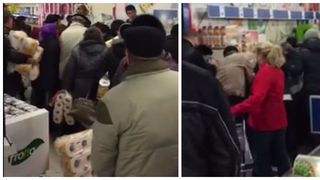 Bataie pe hartie igienica, in Braila. Produsul era la oferta intr-un supermarket