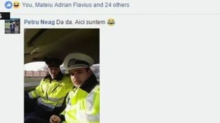 Un sofer din Arad a anuntat pe Facebook ca e radar. Politistii si-au facut un selfie si au confirmat: &bdquo;Da, suntem aici&rdquo;