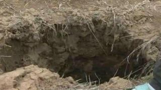 O groapa aparuta peste noapte intr-o vie din Vrancea ii baga in sperieti pe localnici