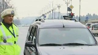 Oprire cu focuri de arma la Galati. Un sofer a ignorat semnalele politistului