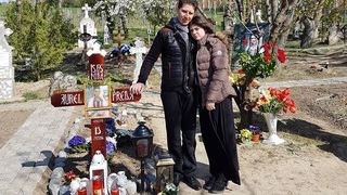 La mormantul lui Aurelian Preda, alaturi de Nicusor Iordan