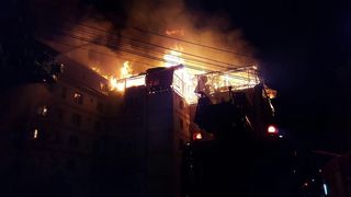 Incendiu in Constanta. 40 de persoane au fost evacuate dintr-un bloc