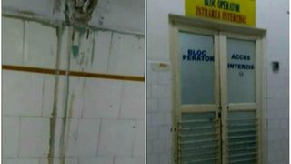 Conditii mizere la Spitalul CF2 din Capitala. Peretii scorojiti si plini de mucegai stau sa cada peste oameni: "Toti isi umfla buzunarele si noi vai de capul nostru"