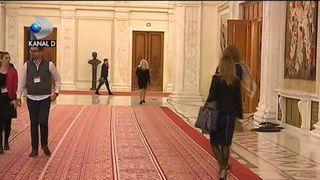 Parada modei in Parlament. Doamnele din Casa Poporului isi etaleaza zi de zi pantofii indrazneti