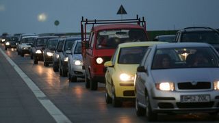 Trafic ingreunat pe DN 1 intre Brasov si Predeal, din cauza cetii