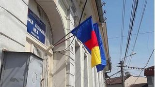 Cum arata drapelul tricolor arborat de o directoare la o scoala generala din Lugoj - Femeia a fost numita direct, fara concurs - E o ofensa la adresa romanilor si a Romaniei