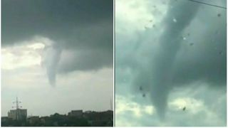 Fenomene extreme la malul marii. Ce a surprins un constantean deasupra orasului