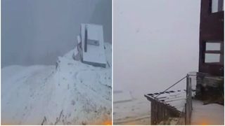 Iarna in luna mai! Imagini spectaculoase de la cota 2000. Ninge ca in povesti