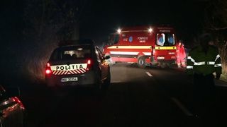 Doi copii, la un pas de a fi omorati de tatal lor care a intrat cu masina intr-un copac