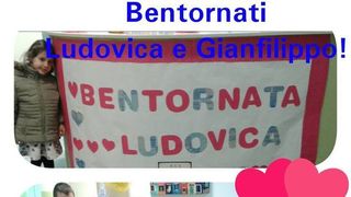 Cei doi copii au fost intampinati ca niste mici eroi