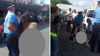 Scene socante la Targu Jiu. O tanara complet dezbracata a fost tarata pe strada de politisti sub privirile ingrozite ale trecatorilor. "Nu mai pot!", urla fata