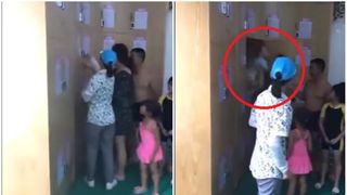 Si-au incuiat copilul in dulap pentru a nu plati bilet si pentru el la piscina. Imagini socante