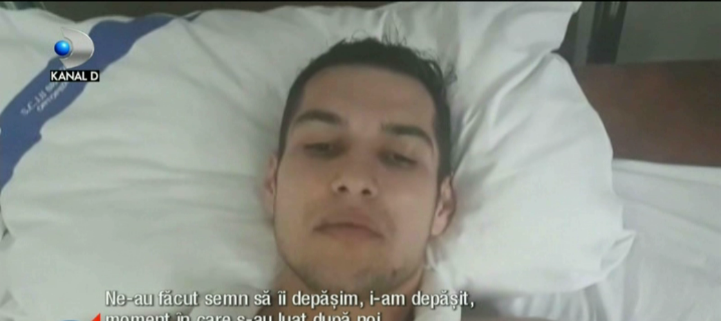 Motociclistul calcat cu masina de politie este si el politist. . "Erau foarte retinuti, tremurau si ei de frica", spune un martor